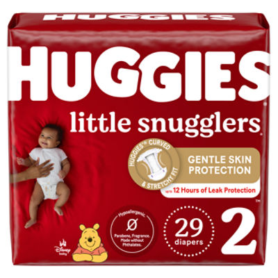 Huggies Little Snugglers Baby Diapers, Size 2 (12-18 lbs), 29 Ct