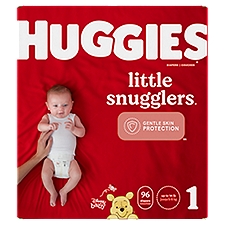 Huggies Little Snugglers Diapers, Baby Size 1, 96 Each