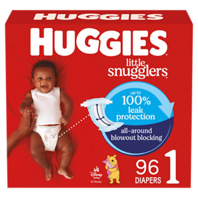 Huggies Little Snugglers Disney Baby Diapers, Size 1, Up to 14 lb, 96 Count, 96 Each