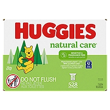 Huggies Natural Care Unscented Baby Wipes, 528 Each
