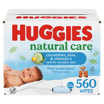 Huggies Natural Care Cucumber, Aloe, & Vitamin E Wipes, 560 count