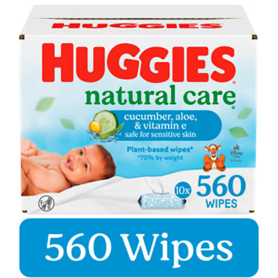 Huggies Natural Care Cucumber, Aloe, & Vitamin E Wipes, 560 Count