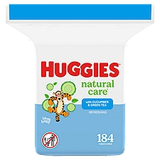 Huggies Natural Care Refreshing with Cucumber & Green Tea Wipes, 184 count