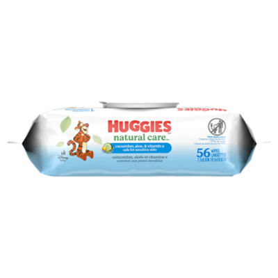 Huggies Natural Care Cucumber, Aloe, & Vitamin E Wipes, 56 Count Image 8 of 11
