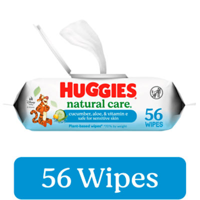 Huggies Natural Care Cucumber, Aloe, & Vitamin E Wipes, 56 Count