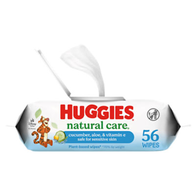 Huggies Natural Care Cucumber, Aloe, & Vitamin E Wipes, 56 Count Image 4 of 11
