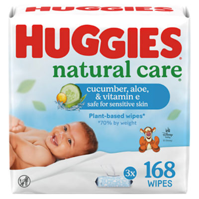 Huggies Natural Care Cucumber, Aloe, & Vitamin E Wipes, 168 Count Image 6 of 10