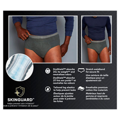 Depend Real Fit Incontinence Underwear Disposable Maximum Small/Medium  Black and Grey Underwear - The Fresh Grocer
