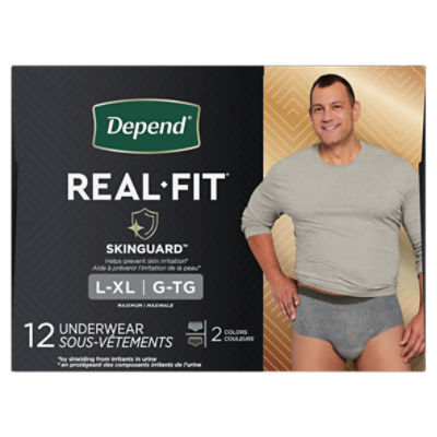 Depend Real Fit Incontinence Underwear Disposable Maximum Large