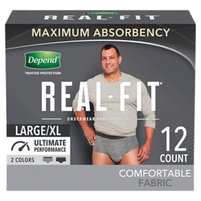 Depend Real Fit Incontinence Underwear Disposable Maximum Small