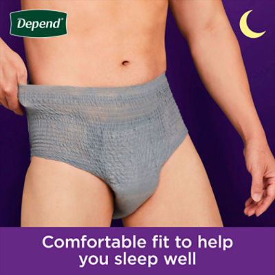Depend Night Defense Adult Incontinence Underwear Overnight, Small