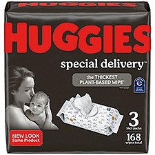 HUGGIES Special Delivery Hypoallergenic Unscented Baby Wipes, 168 count