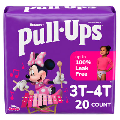 Pull-Ups Girls' Potty Training Pants 3T-4T (32-40 lbs), 20 Each