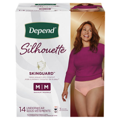 Depend Silhouette Adult Incontinence Underwear Medium Maximum