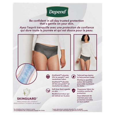 Depend Silhouette Incontinence Underwear, Small (26–34 Waist), Maximum  Absorbency, Black & Pink & Berry, 16 Count, Shop
