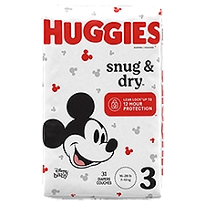 Huggies Snug & Dry Diapers, Baby Size 3, 31 Each
