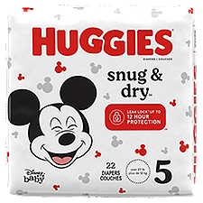 Huggies Snug & Dry Diapers, Baby Size 5, 22 Each