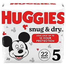 Huggies Snug & Dry Diapers, Size 5, Over 27 lb, 22 count
