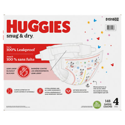 Huggies snug & dry store baby diapers size 4