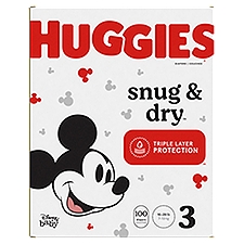 Huggies Snug & Dry Baby Diapers, Size 3, 100 Each