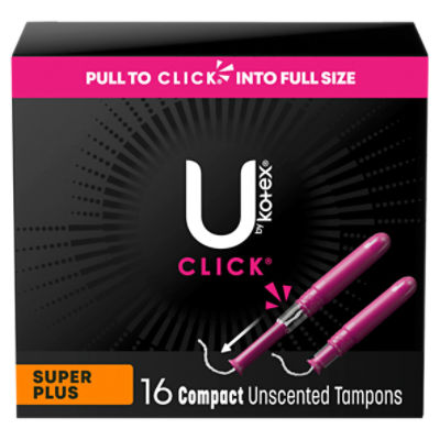 U by Kotex Click Compact Super Plus Tampons, 16 Each