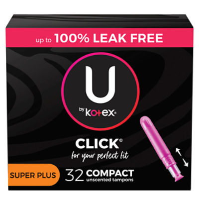 U by Kotex Click Compact Super Plus Tampons 32 Count