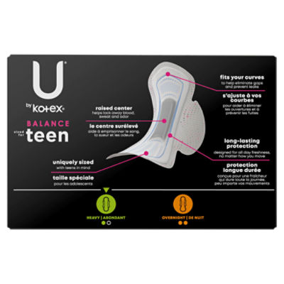 U By Kotex Teen Extra Absorbency Ultra Thin With Wings Pads