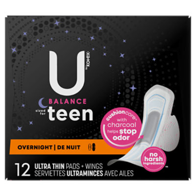 Balance Ultra Thin Pads with Wings Sized for Teens, Extra Coverage, 14  units – U by Kotex : Pads and cup