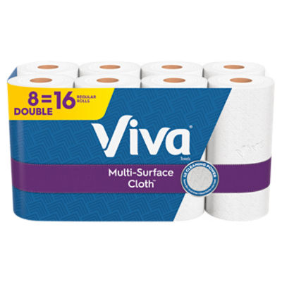 Viva Multi-Surface Cloth Paper Towels, Choose-A-Sheet - Double Rolls