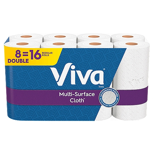 Viva Multi-Surface Cloth Paper Towels, Choose-A-Sheet - Double Rolls