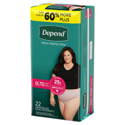 Depend Fresh Protection Adult Incontinence Underwear Maximum, Extra-Large  Blush Underwear - Fairway