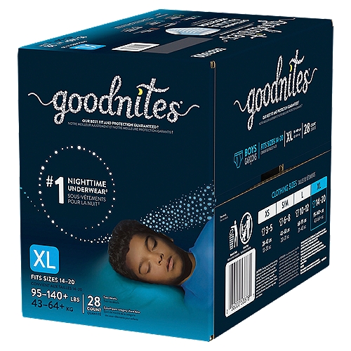 Goodnites Boys' Nighttime Bedwetting Underwear, Size Extra Large