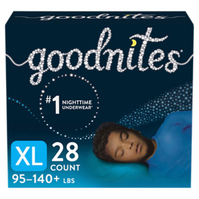 Goodnites Boys' Nighttime Bedwetting Underwear, Size Extra Large