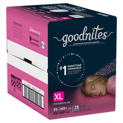 Goodnites Bedwetting Underwear for Girls, S/M (Pack of 20), 20