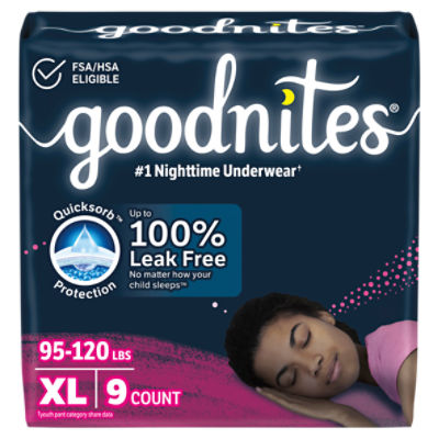 Goodnites Girls' Nighttime Bedwetting Underwear XL - The Fresh Grocer