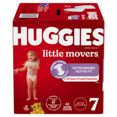 Huggies Little Movers Disney Baby Diapers Huge Value, Size 7, Over 41 lb, 68 Count Image 10 of 13