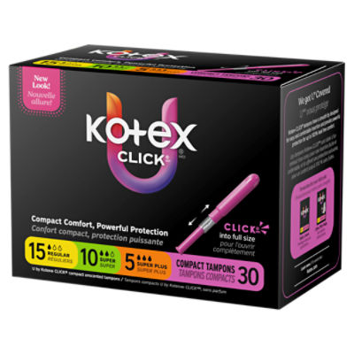 U By Kotex Click Compact Unscented Tampons