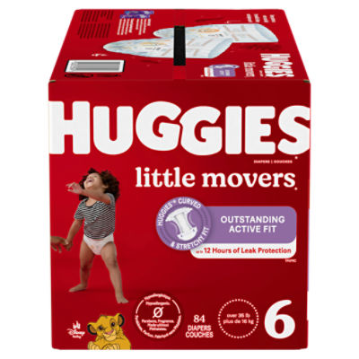 Huggies Little Movers Diapers, Size 6, Over 35 lb, 84 Count Image 12 of 15