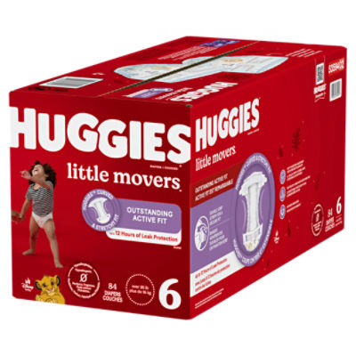 Huggies Little Movers Diapers, Size 6, Over 35 lb, 84 Count Image 13 of 15