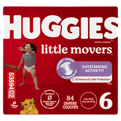 Huggies Little Movers Diapers, Size 6, Over 35 lb, 84 Count Image 9 of 15