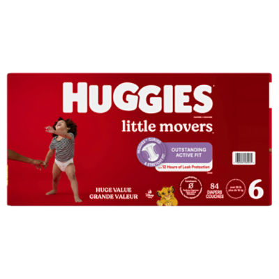 Huggies Little Movers Diapers, Size 6, Over 35 lb, 84 Count Image 10 of 15
