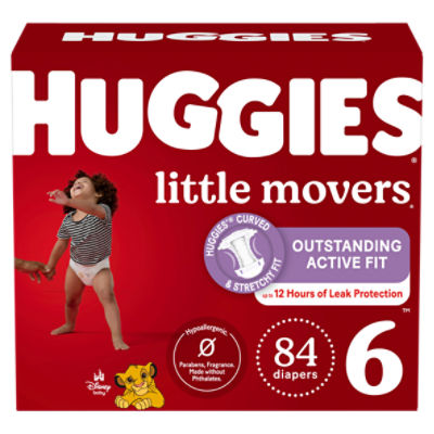 Huggies Little Movers Baby Diapers, Size 6 (35+ lbs) - ShopRite
