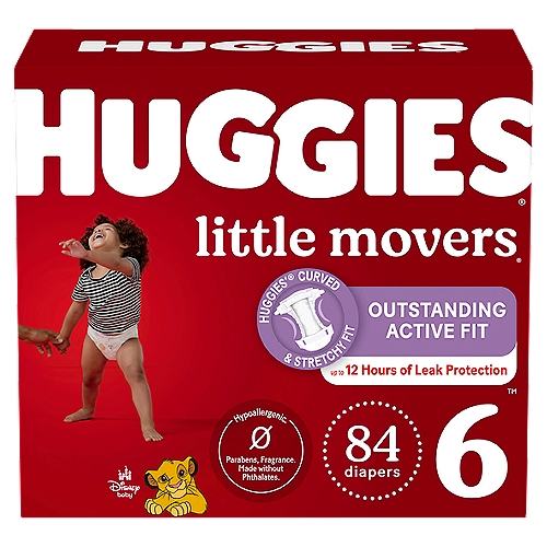5-Way Fit System Proven to help stop leaks and keep baby comfortable Extra soft around legs Soft back pocketed waistband Double grip strips Huggies sizing indicator DryTouch liner All Huggies diapers are hypoallergenic and fragrance free