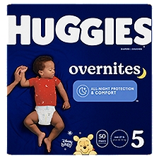 Huggies Diapers Overnites Size 5 Over 27 lb, 50 Each
