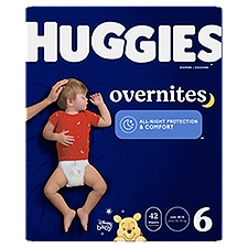 Huggies Diapers Overnites Size 6 Over 35 lb, 42 Each