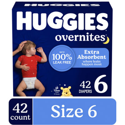 Huggies Overnites Disney Baby Overnight Diapers, Size 6, Over 35 lb, 42 Count, 42 Each