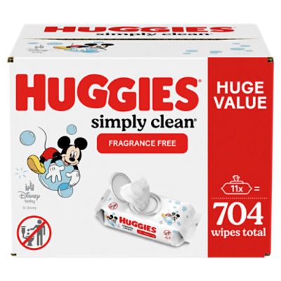 Huggies Simply Clean Unscented Baby Wipes