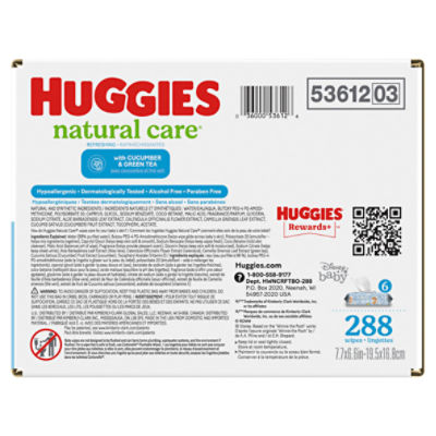 Huggies Natural Pure Water lingettes pour enfant