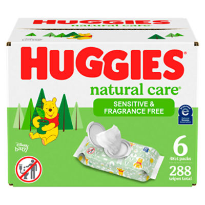 Huggies Natural Care Sensitive Fragrance Free Baby Wipes, 288 count