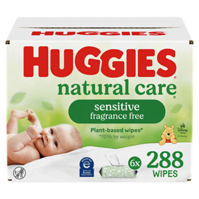 Huggies Natural Care Sensitive Fragrance Free Baby Wipes, 288 count